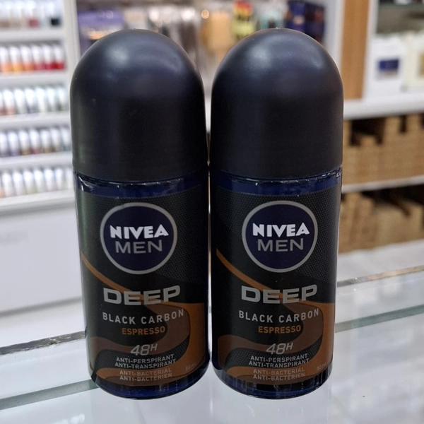 مام رول نیوا مردانه دیپ بلک کربن اسپرسو اصل ضد تعریق 48 ساعته 50 میل | NIVEA ANTI-PERSPIRANT DEEP BLACK CARBON ESPRESSO 48H 50ml